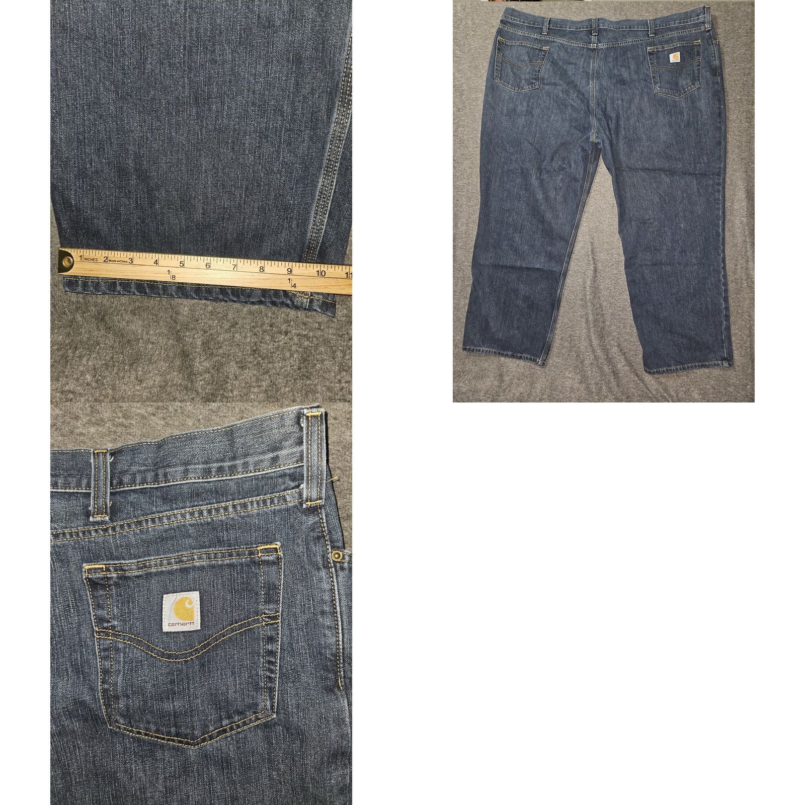 Carhartt VINTAGENo, Carhartt Jeans Mens 54x30 Medium Wash Blue Straight Leg Denim Big & Tall Size US 38 / EU 54 - 8 Thumbnail