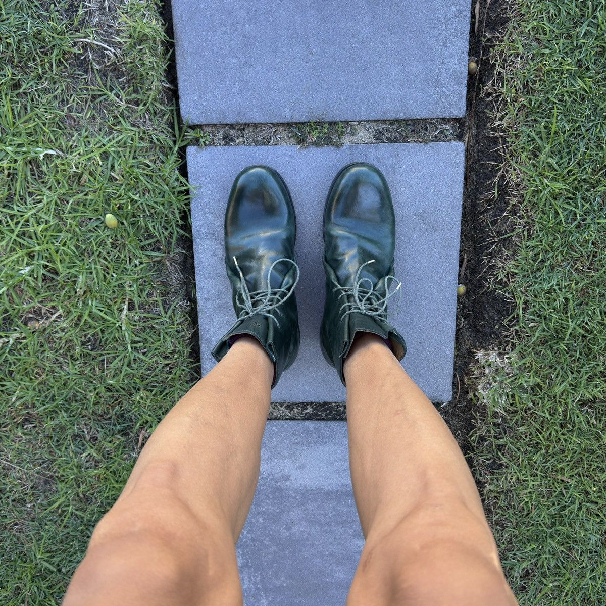 Ma+ M.a+ Dark Green Cow Leather Boots – Size 42 Size US 9 / EU 42 - 14 Thumbnail