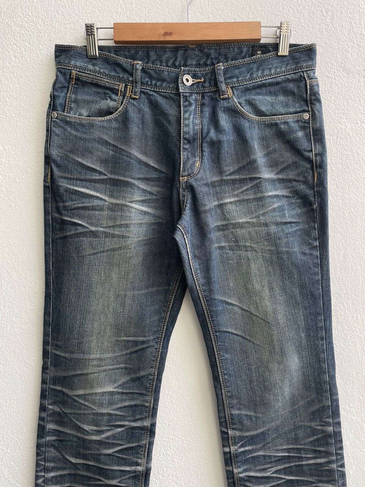 If Six Was Nine Vintage Semantic Design Japanese Clawmark Pattern Jeans Size US 32 / EU 48 - 3 Thumbnail
