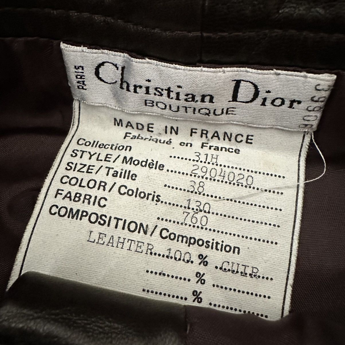 Dior × Ferre Archive Christian Dior Fall 1993 Ferre Era Leather Pants Size 27" / US 4 / IT 40 - 3 Thumbnail