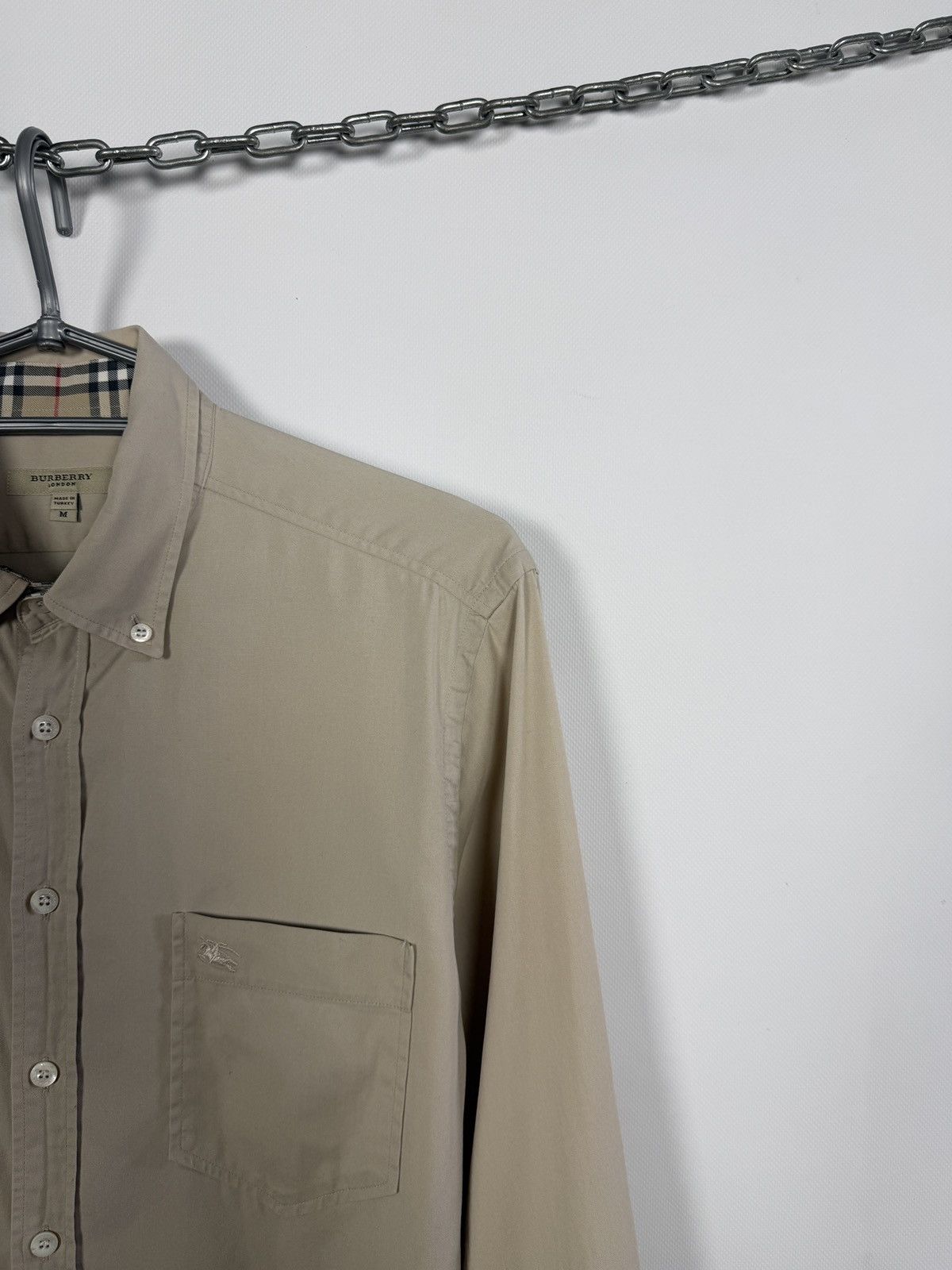 Burberry Burberry London Long Sleeve Shirt Button Up Cotton Size M Size US M / EU 48-50 / 2 - 2 Thumbnail