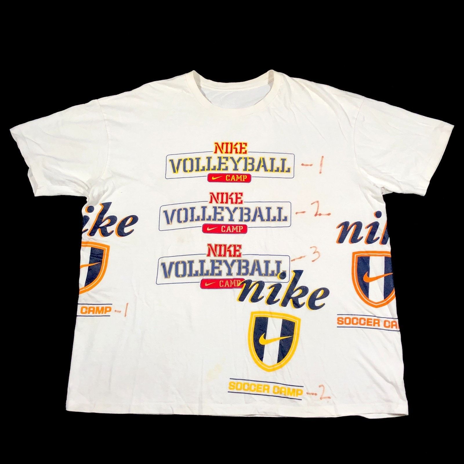 Nike × Vintage Vintage 90s Nike Volleyball Camp Tee T Shirt White Size XXL Size US XXL / EU 58 / 5 - 1 Thumbnail