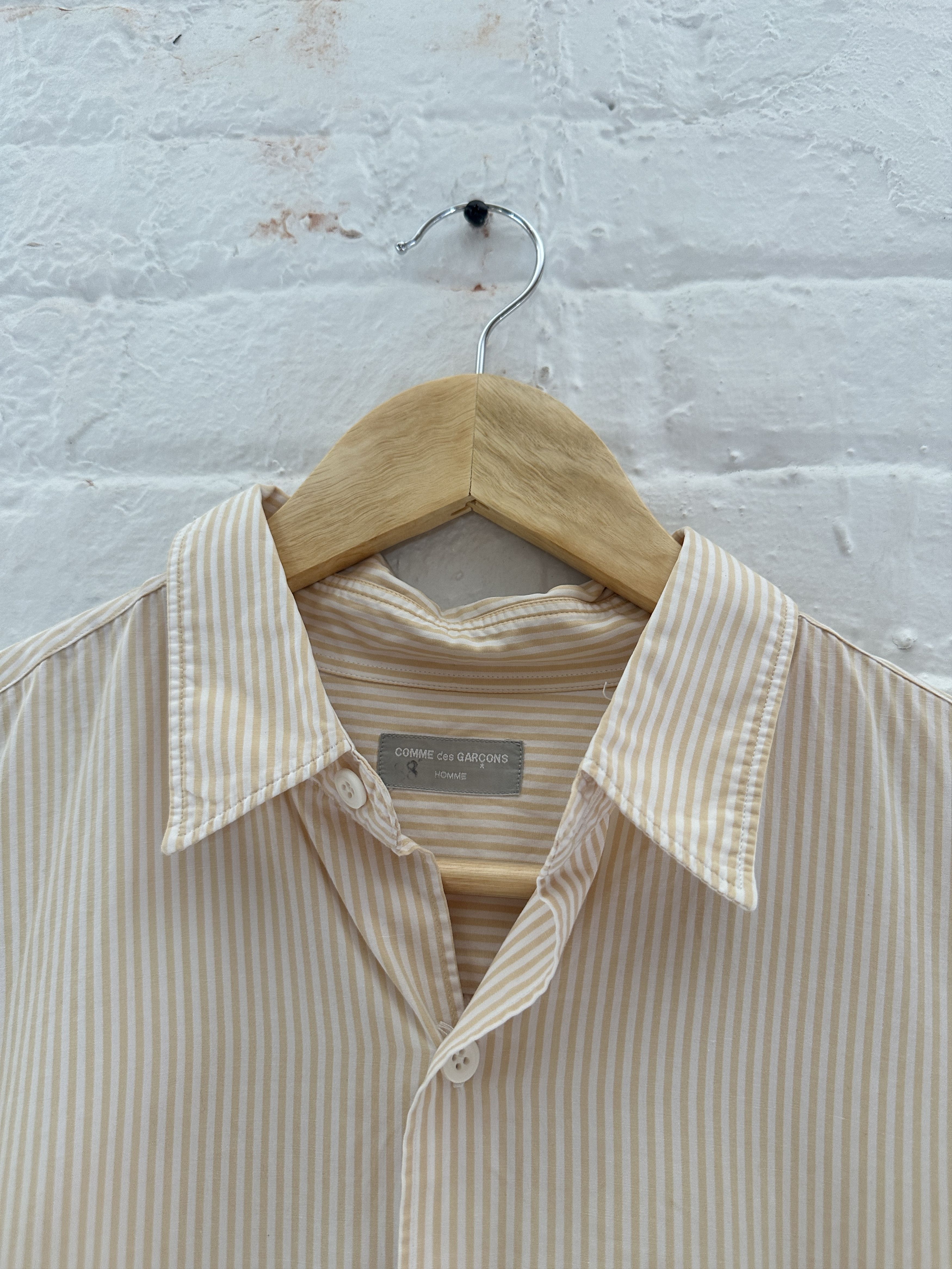 Comme des Garcons Comme des Garcons Homme Striped Short Sleeve Button Up Shirt Size US XL / EU 56 / 4 - 2 Thumbnail
