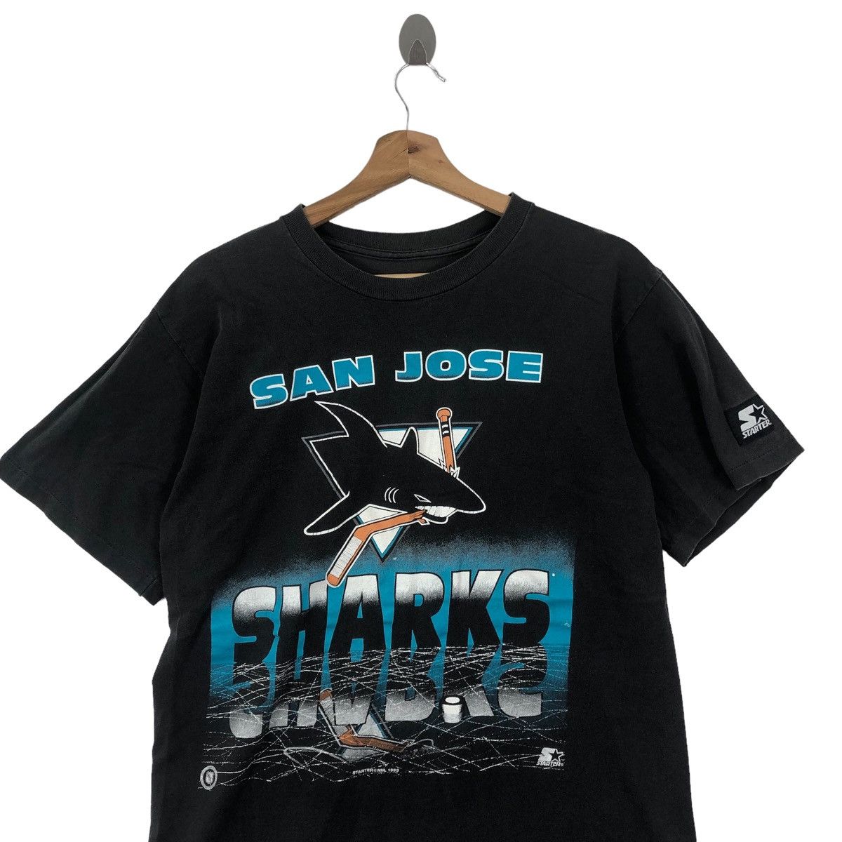 Vintage STARTER SAN JOSE Sharks Nhl Ice Hockey Team T-Shirt