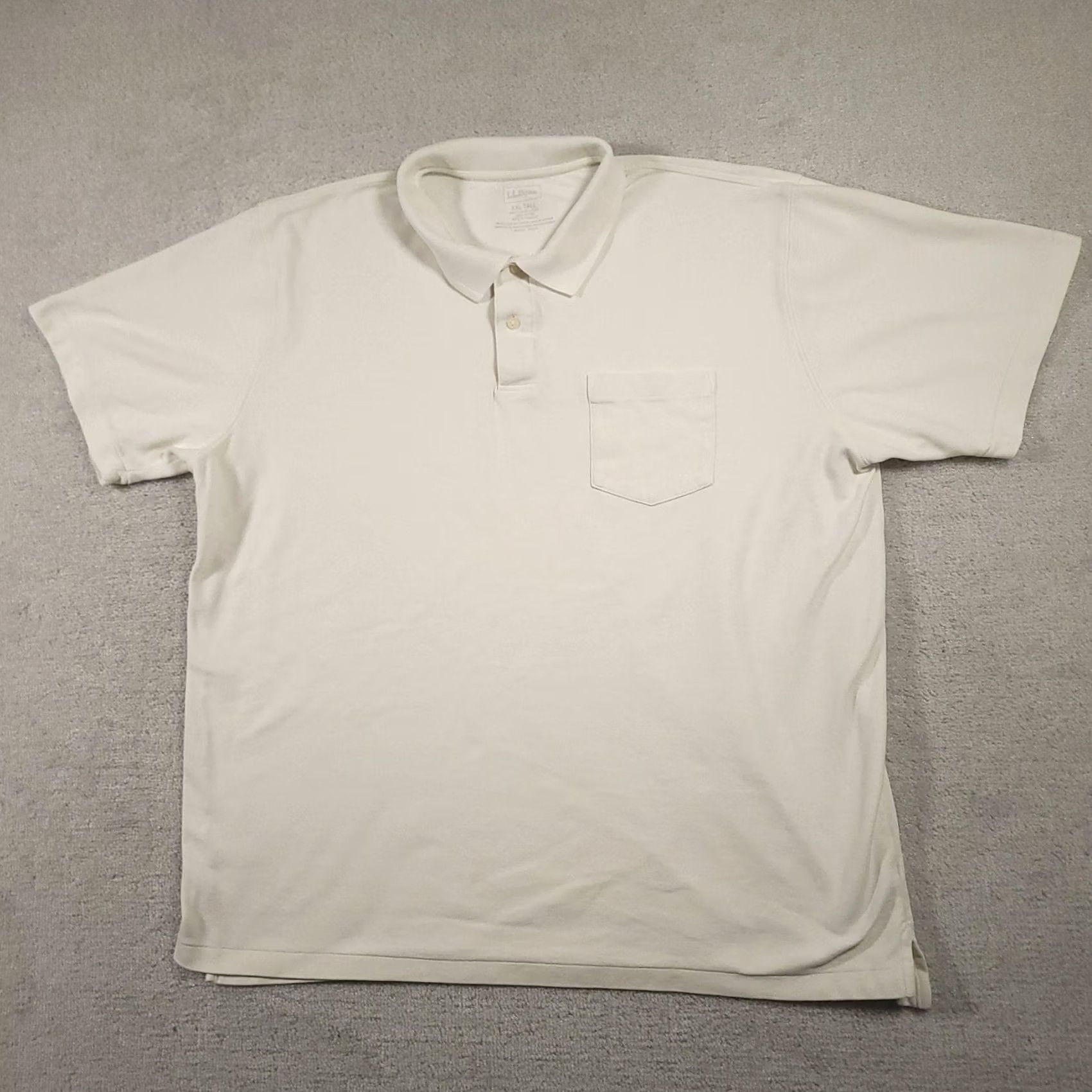 Vintage VINTAGE L.L.Bean Polo Shirt Mens 2XLT Tall White Pique Knit Short Sleeve Chest Pocket Shirt Mens XXL Tall White Pique Knit Polo Pocket Casual Men Size US XXL / EU 58 / 5 - 2 Thumbnail