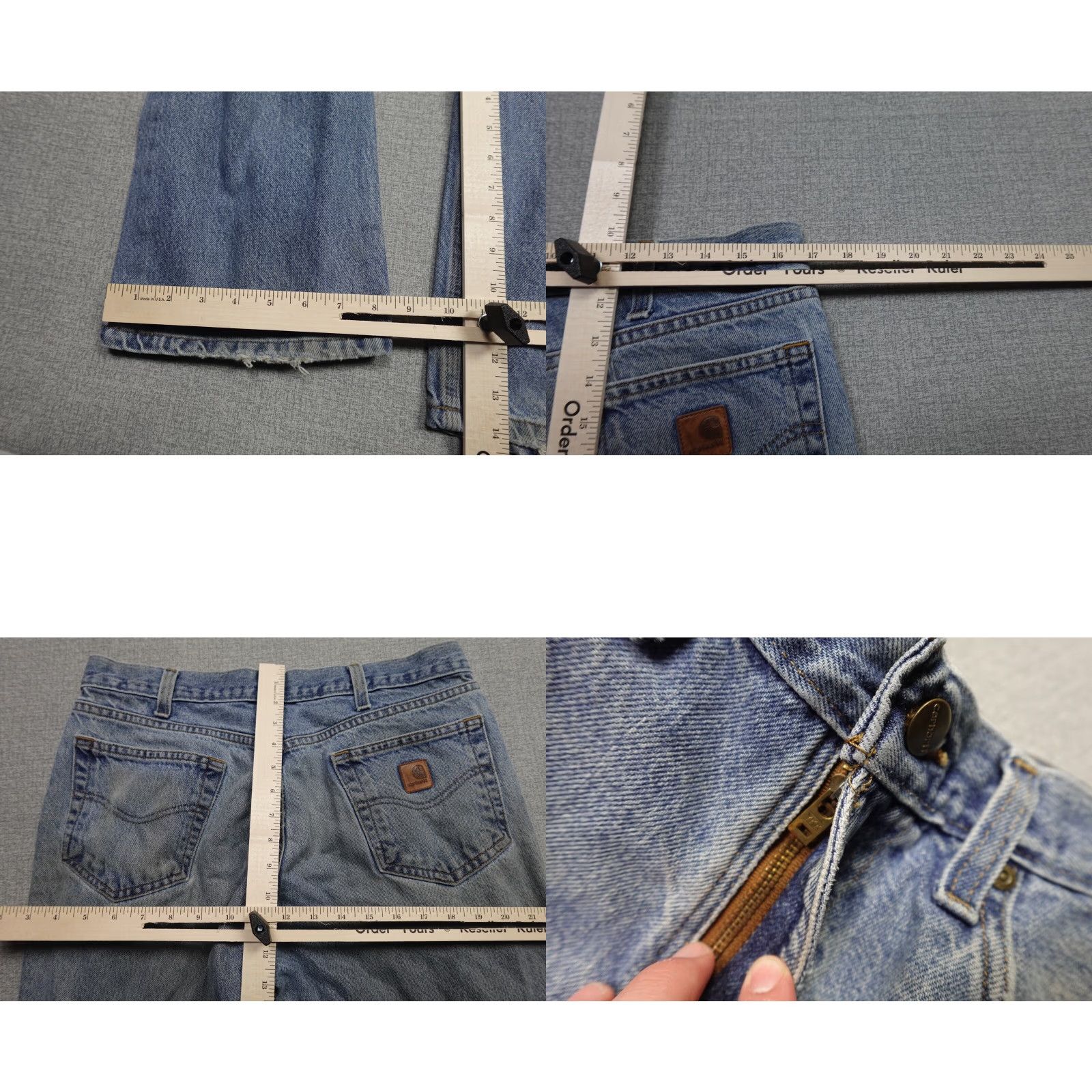 Carhartt Carhartt Jeans Men 34x32 Blue Distressed Grunge 5-Pocket Denim Jeans Size US 34 / EU 50 - 8 Thumbnail
