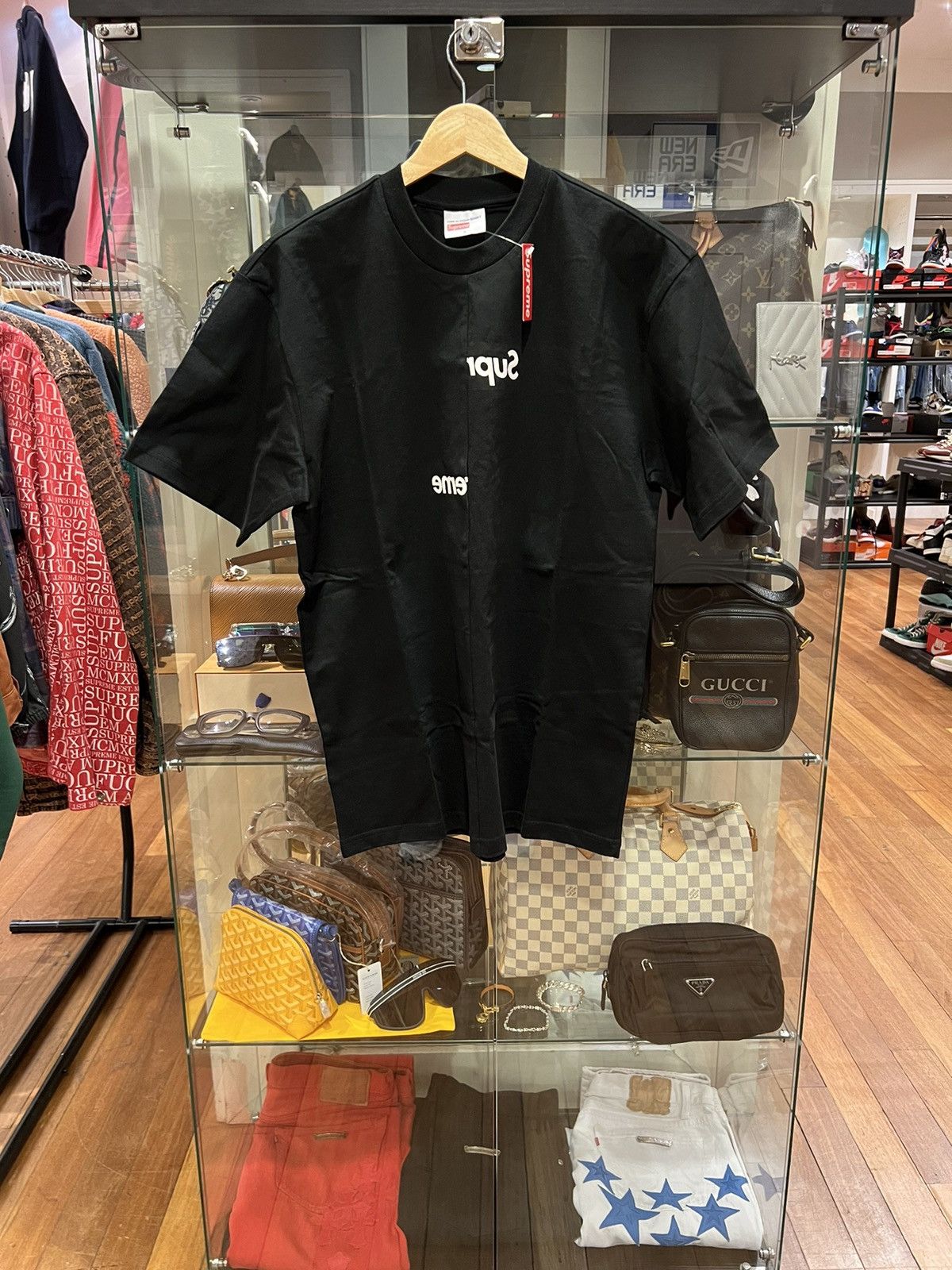 Supreme split box logo t shirt online