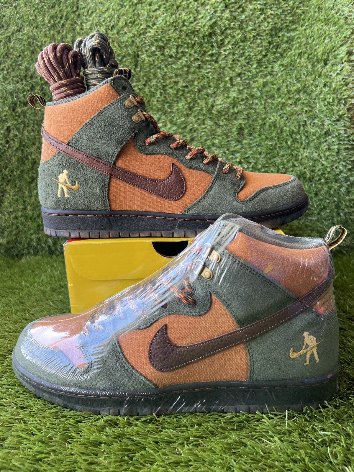 image of Nike Dunk High Pro Sb X Pass~Port Multicolor 2022 Shoes in Brown, Men's (Size 13)