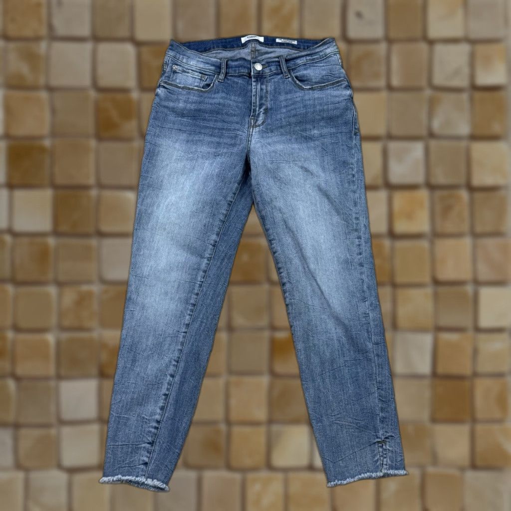 Vintage VINTAGE Kensie Jeans Effortless Skinny Crop Jeans 29 Blue Distressed Womens Size 29" - 1 Thumbnail