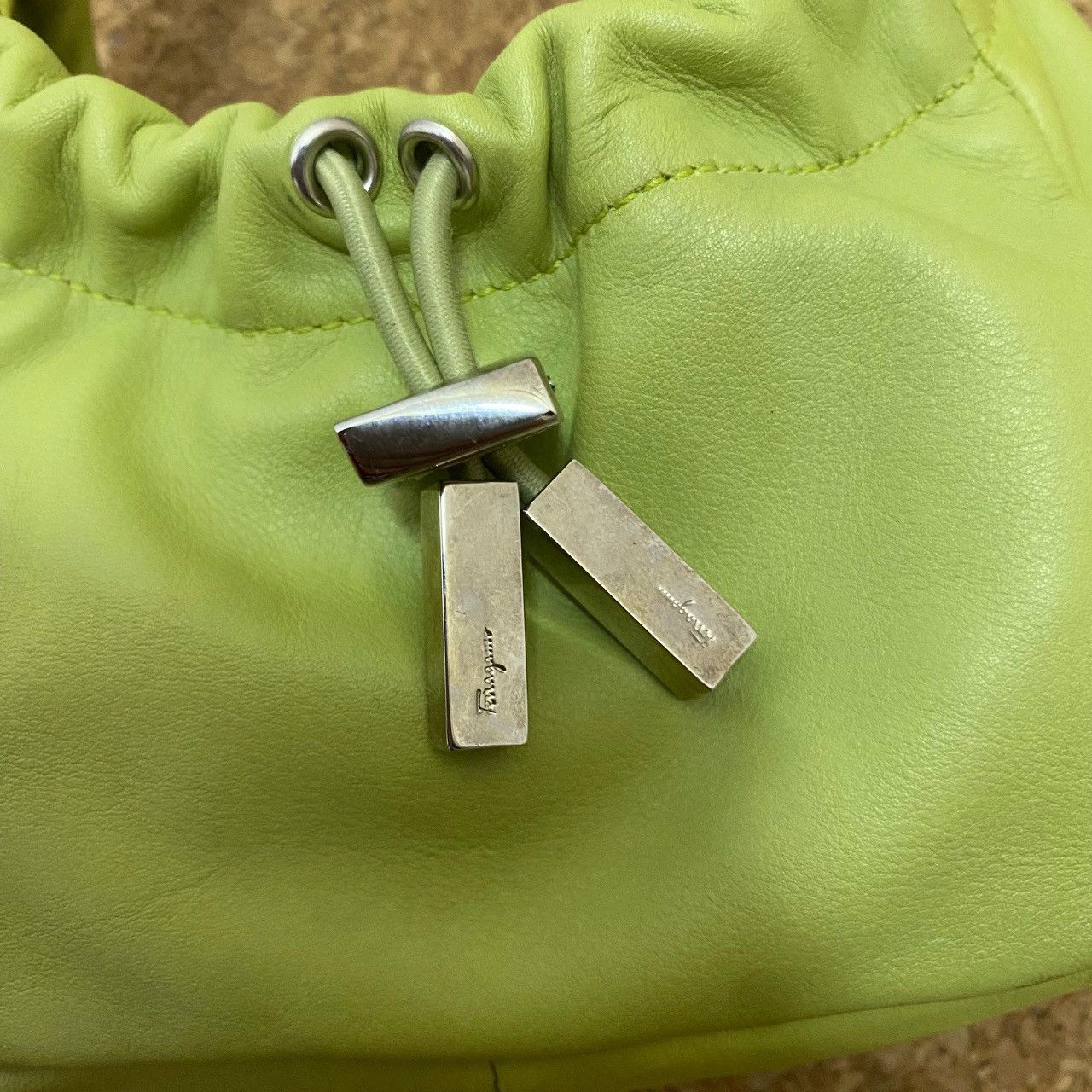 Designer × Salvatore Ferragamo Y2K Ferragamo Mini Shoulder Bag – Lime Green Statement Piece Size ONE SIZE - 4 Thumbnail