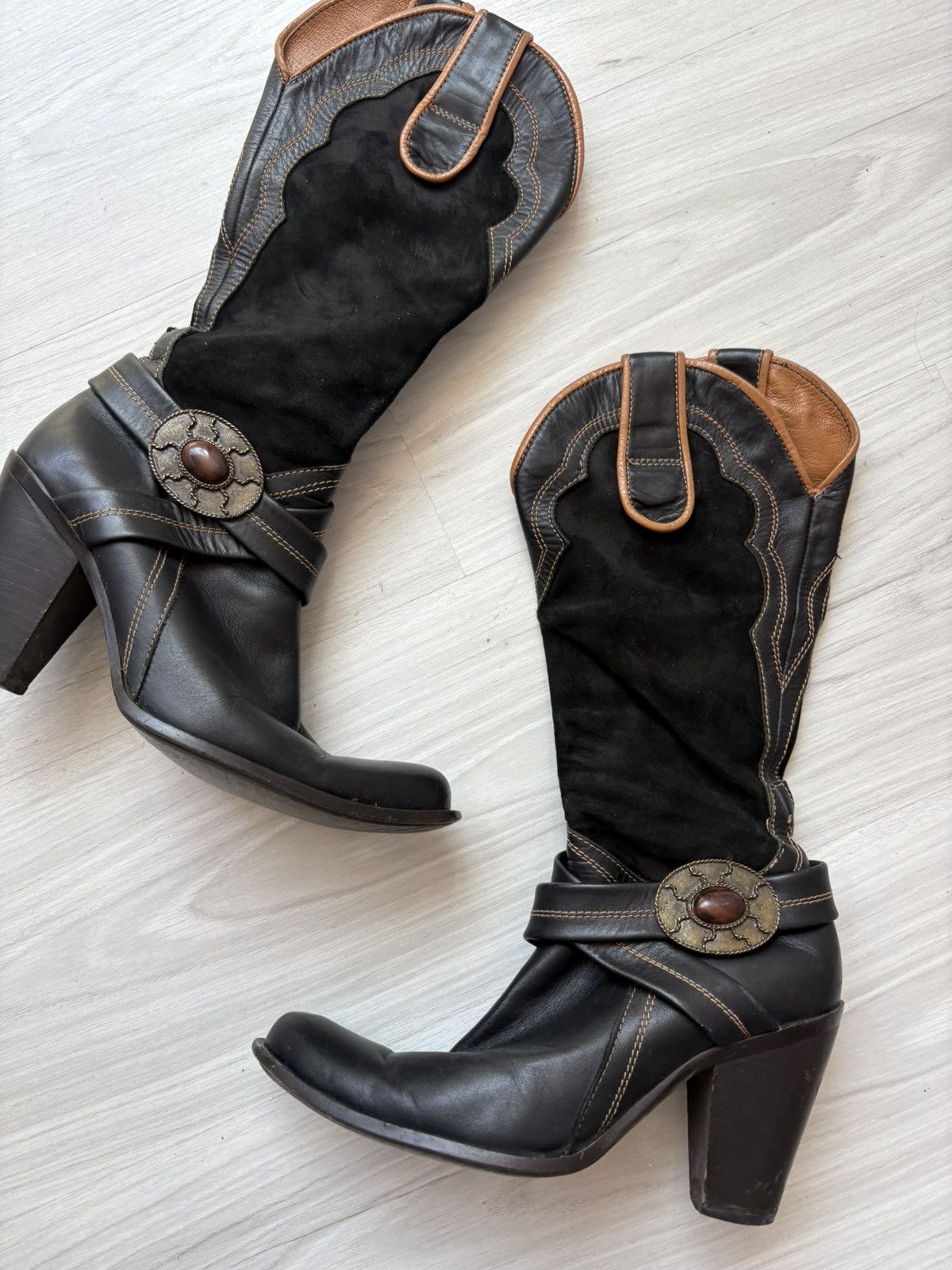 Vintage Y2k leather boots Size US 8 / IT 38 - 21 Thumbnail