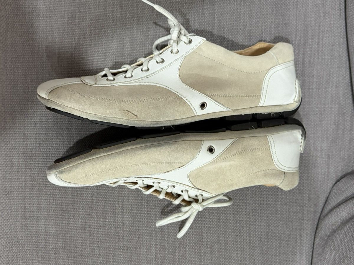 Prada Prada White & Cream Suede Leather Driving Sneakers Size 10 Size US 10 / EU 43 - 16 Thumbnail