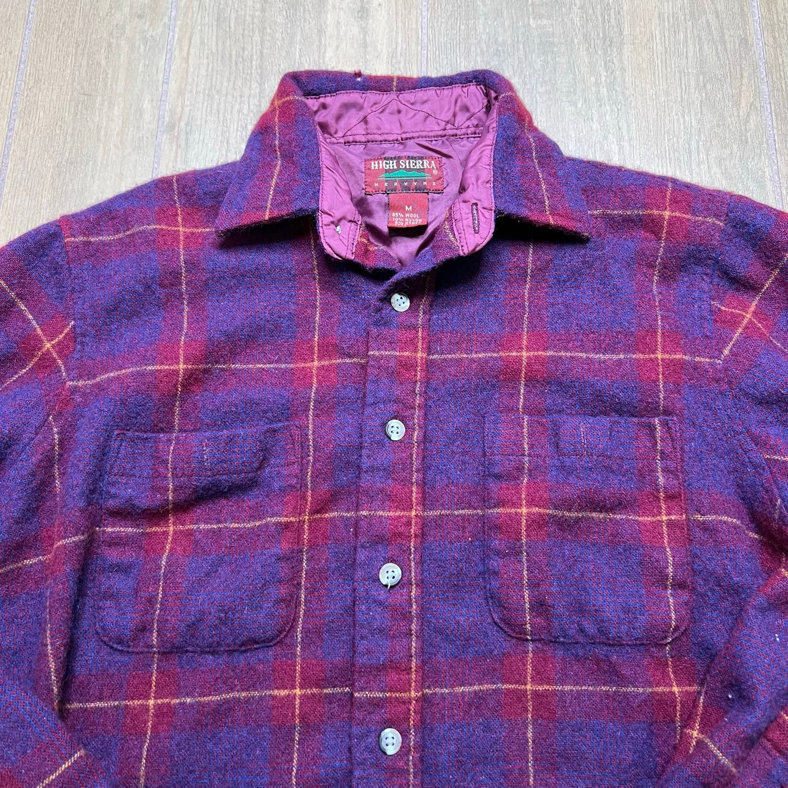 High Sierra Vintage High Sierra Wool Plaid Shirt Jacket Mens M Flaws Size US M / EU 48-50 / 2 - 9 Thumbnail