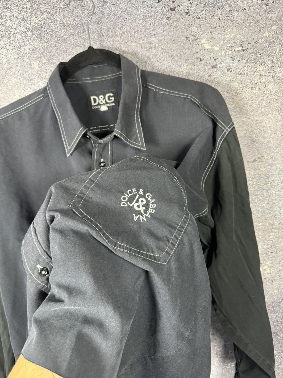 Dolce & Gabbana × Vintage Vintage Dolce Gabbana Shirt Black/Blue Top Woman Large Size L / US 10 / IT 46 - 4 Thumbnail