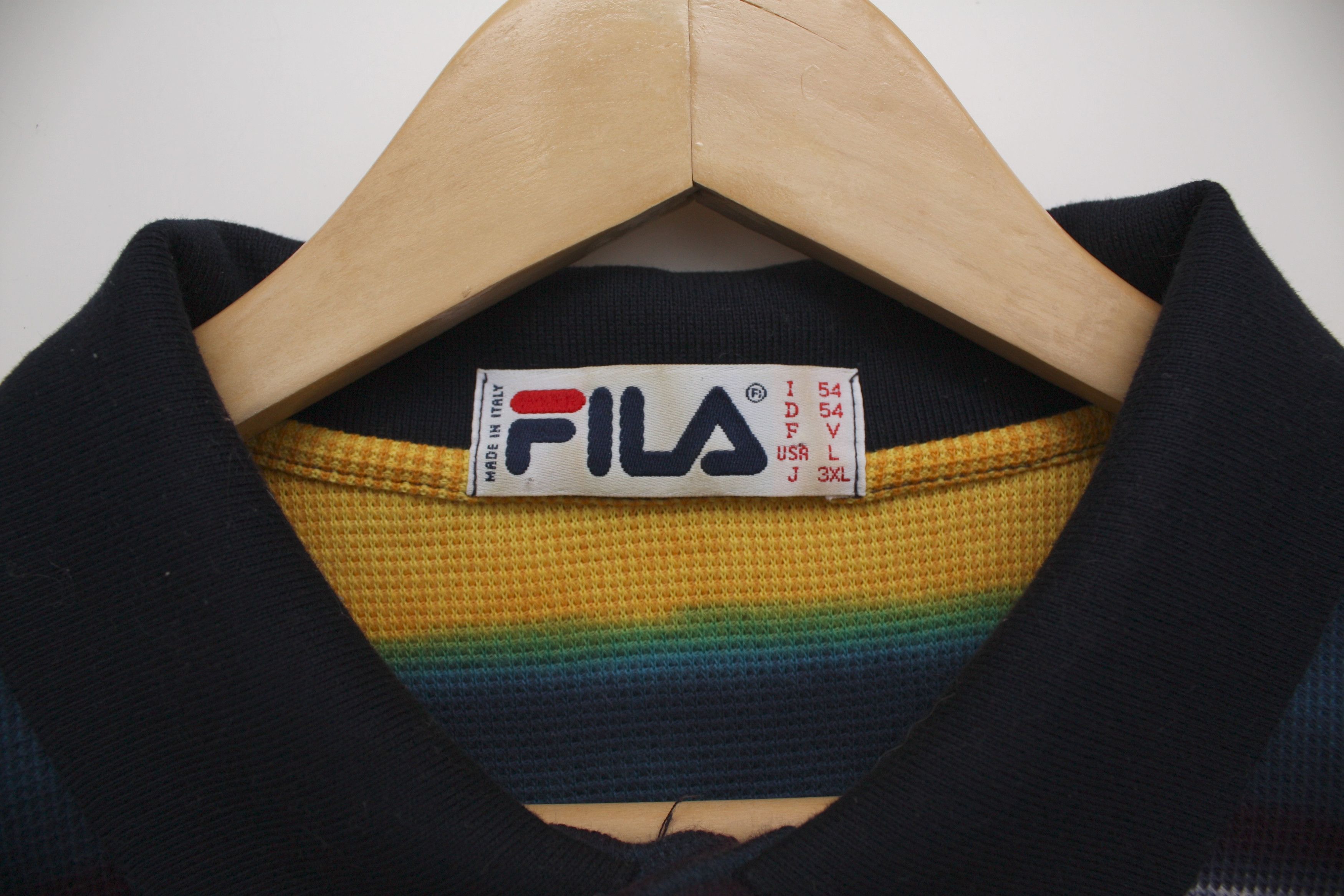 Fila Fila Vintage Acid Abstract Polo Size US XL / EU 56 / 4 - 4 Thumbnail
