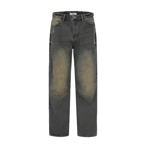Men's street distressed retro trend loose washed jeans