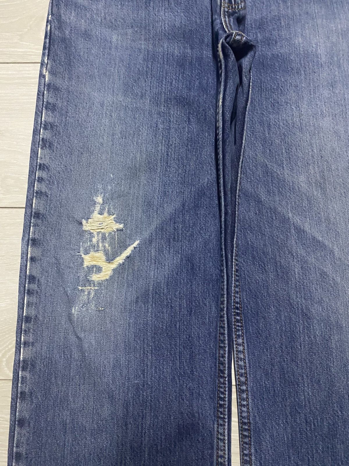 Levi's Vintage Levis 607 Orange Tab Distressed Loose Jeans Size US 34 / EU 50 - 7 Thumbnail