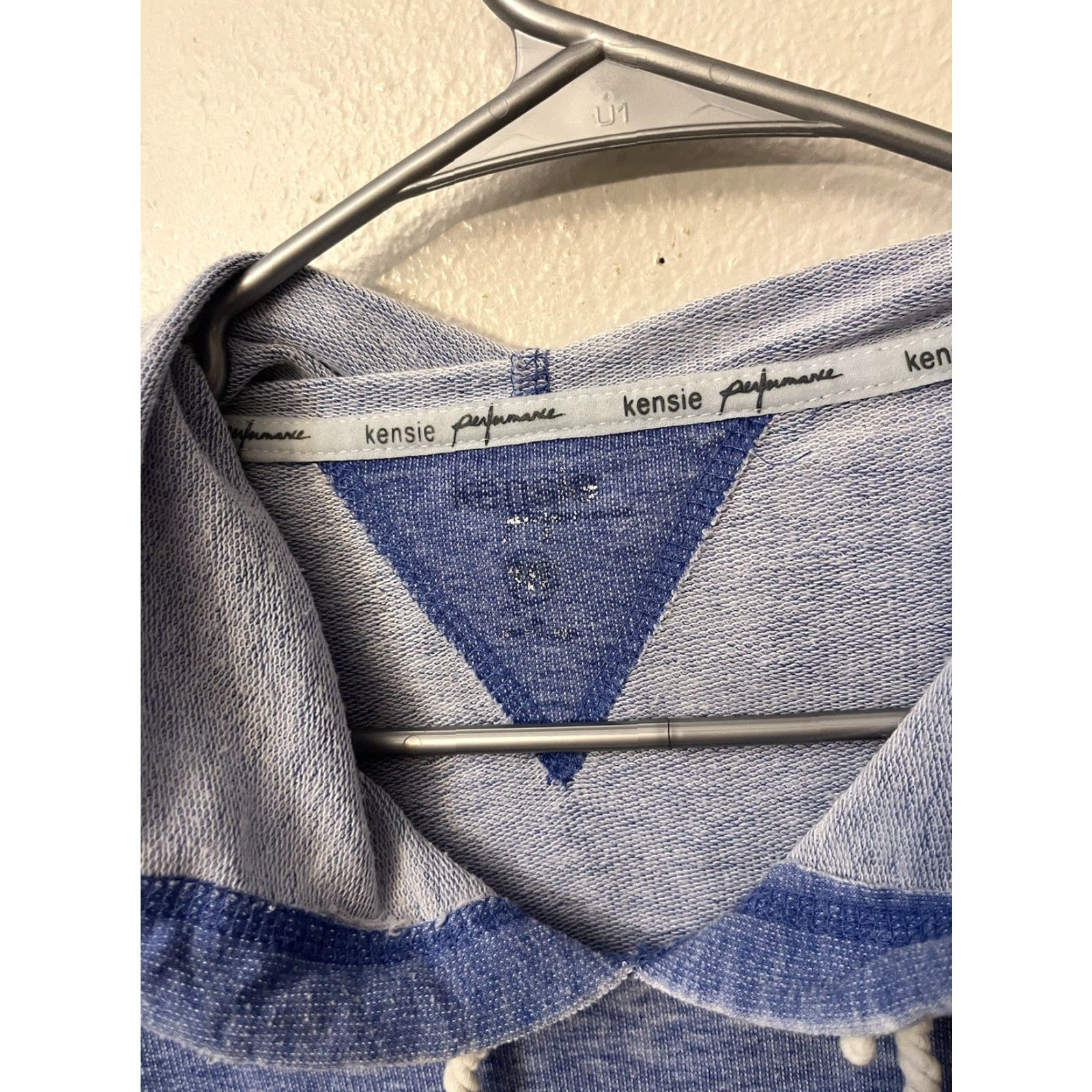Vintage KENSIE PERFORMANCE Hoodie Top Blue Lightweight Sz XL Workout Size XL / US 12-14 / IT 48-50 - 2 Thumbnail