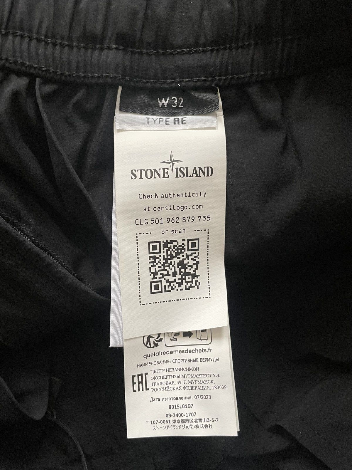 Stone Island Stone Island Stellina Logo Shorts Tech Cargo Black Size US 32 / EU 48 - 6 Thumbnail
