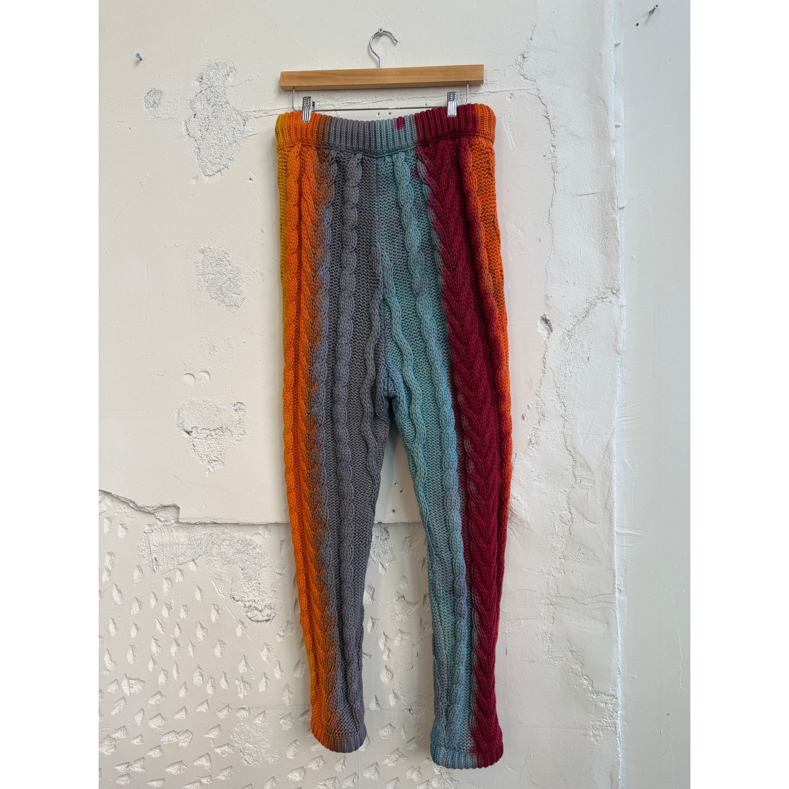 Camp High Camp High Tie-Dye Cable Knit Pants Size US 30 / EU 46 - 2 Thumbnail