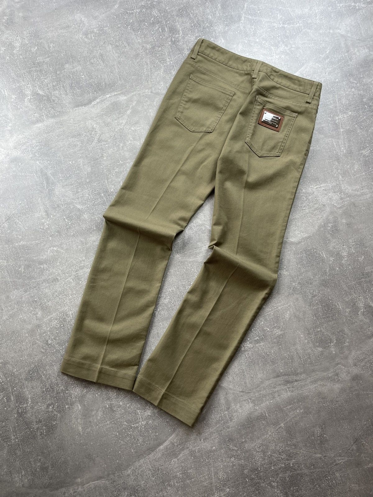 Dolce & Gabbana Dolce & Gabbana Olive Green Slim Pants Designer Jeans Size 27" / US 4 / IT 40 - 1 Thumbnail
