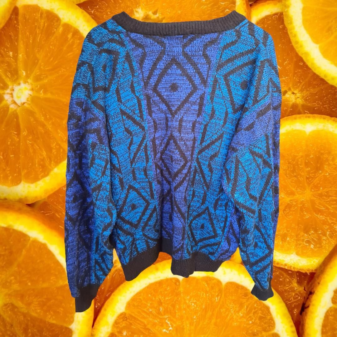 Other Permit Two Tone Blue and Black Cardigan Sweater Size US XL / EU 56 / 4 - 4 Thumbnail