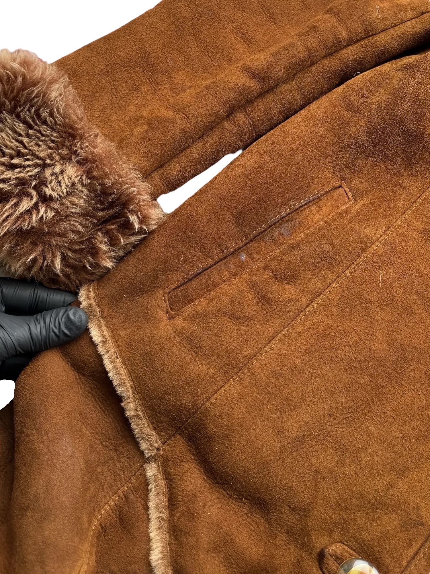 Vintage Real Sheepskin Coat From The 90s(V212) Size M / US 6-8 / IT 42-44 - 5 Thumbnail