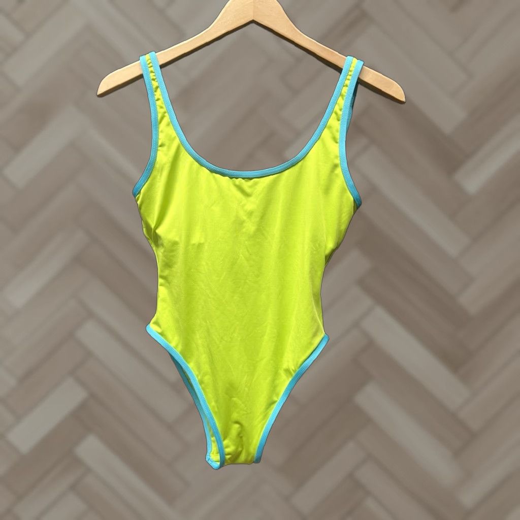 Michael Kors Michael Kors Swim One-Piece Slimming Women's 8 Green Blue Lime Green Swimsuit Size ONE SIZE - 1 Thumbnail