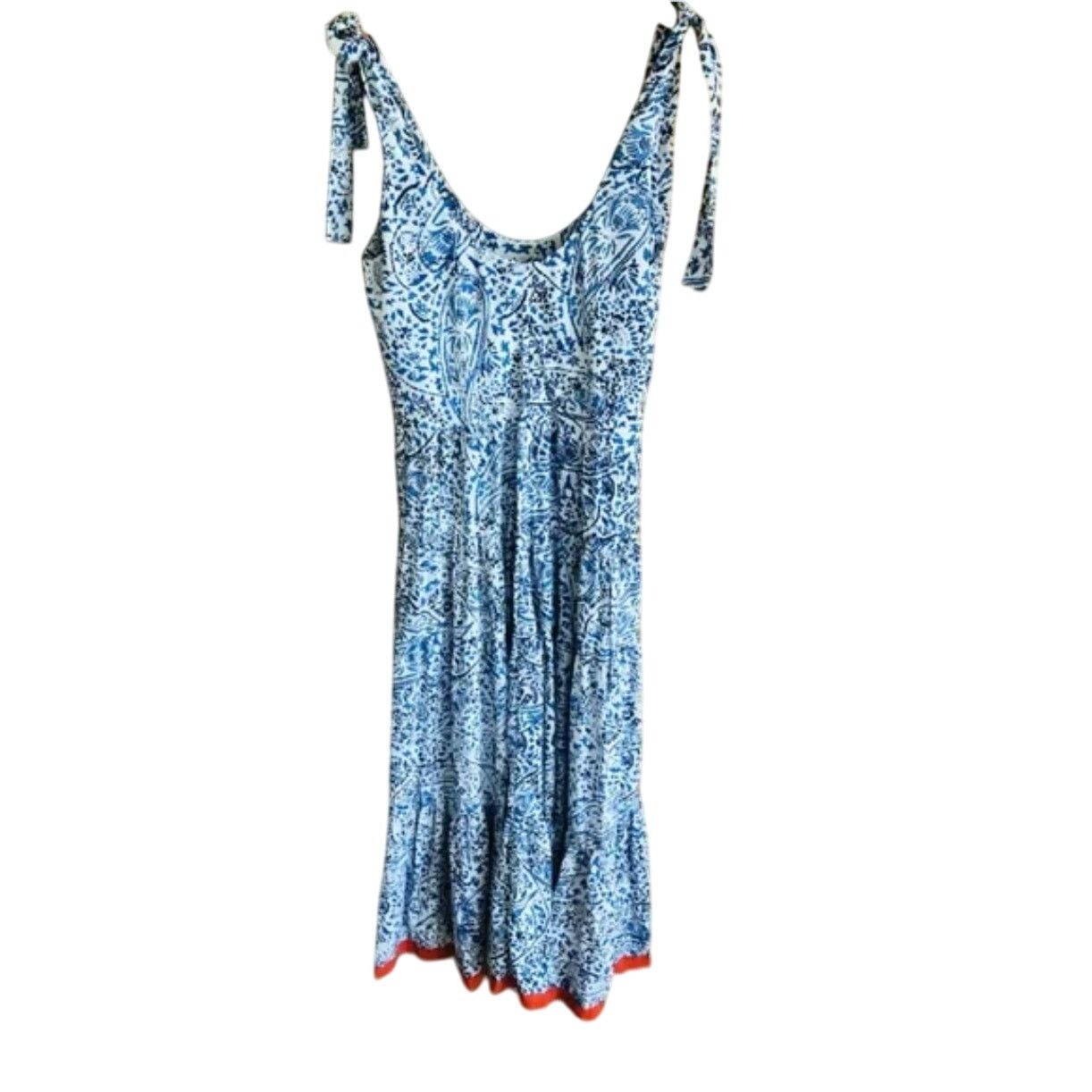 REVOLVE THML Vanna Maxi Dress Blue & Cream Women's Size Small Size S / US 4 / IT 40 - 2 Thumbnail