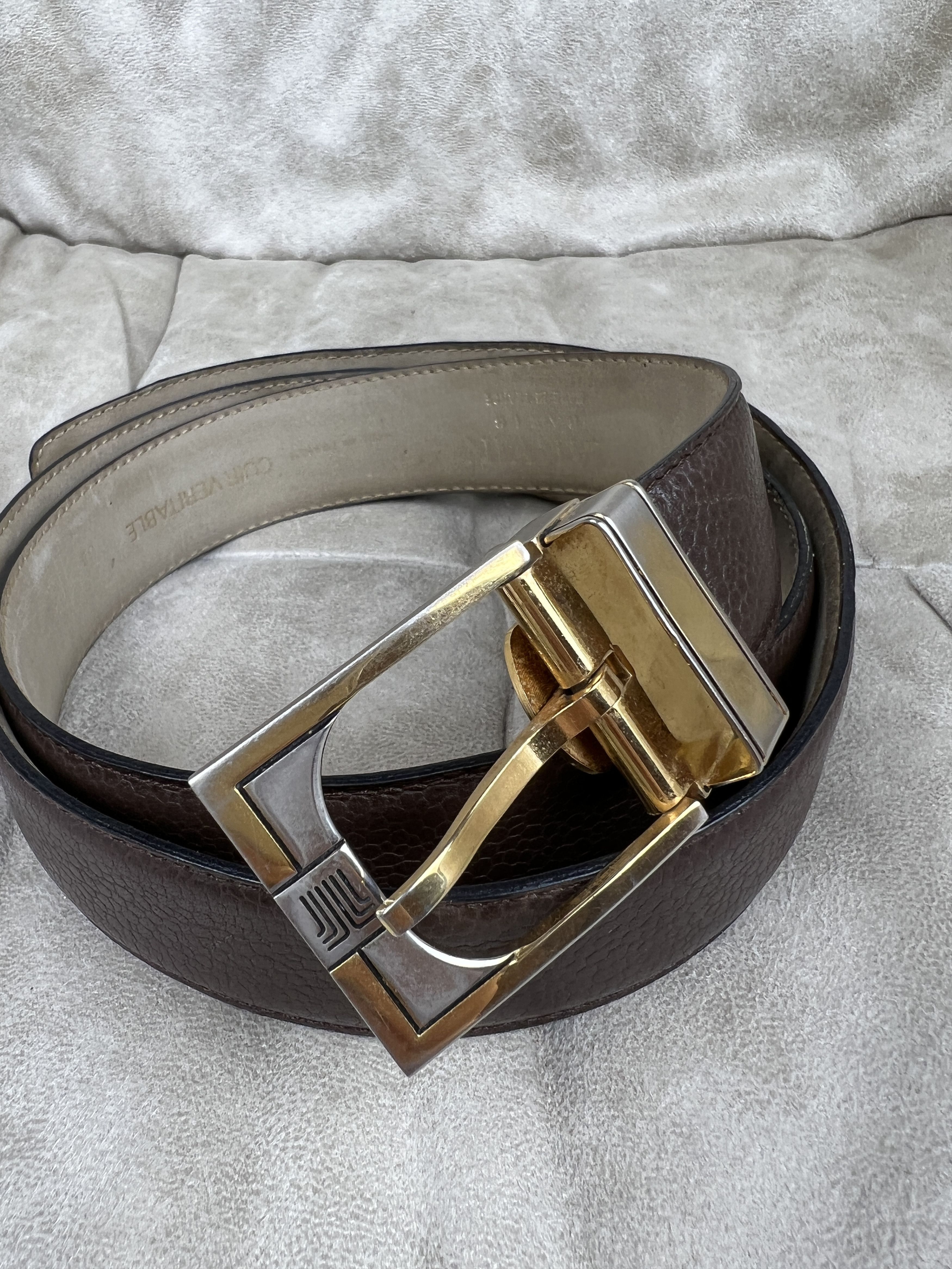 Lanvin Vintage Lanvin Paris Brown Leather Belt France Size ONE SIZE - 3 Thumbnail
