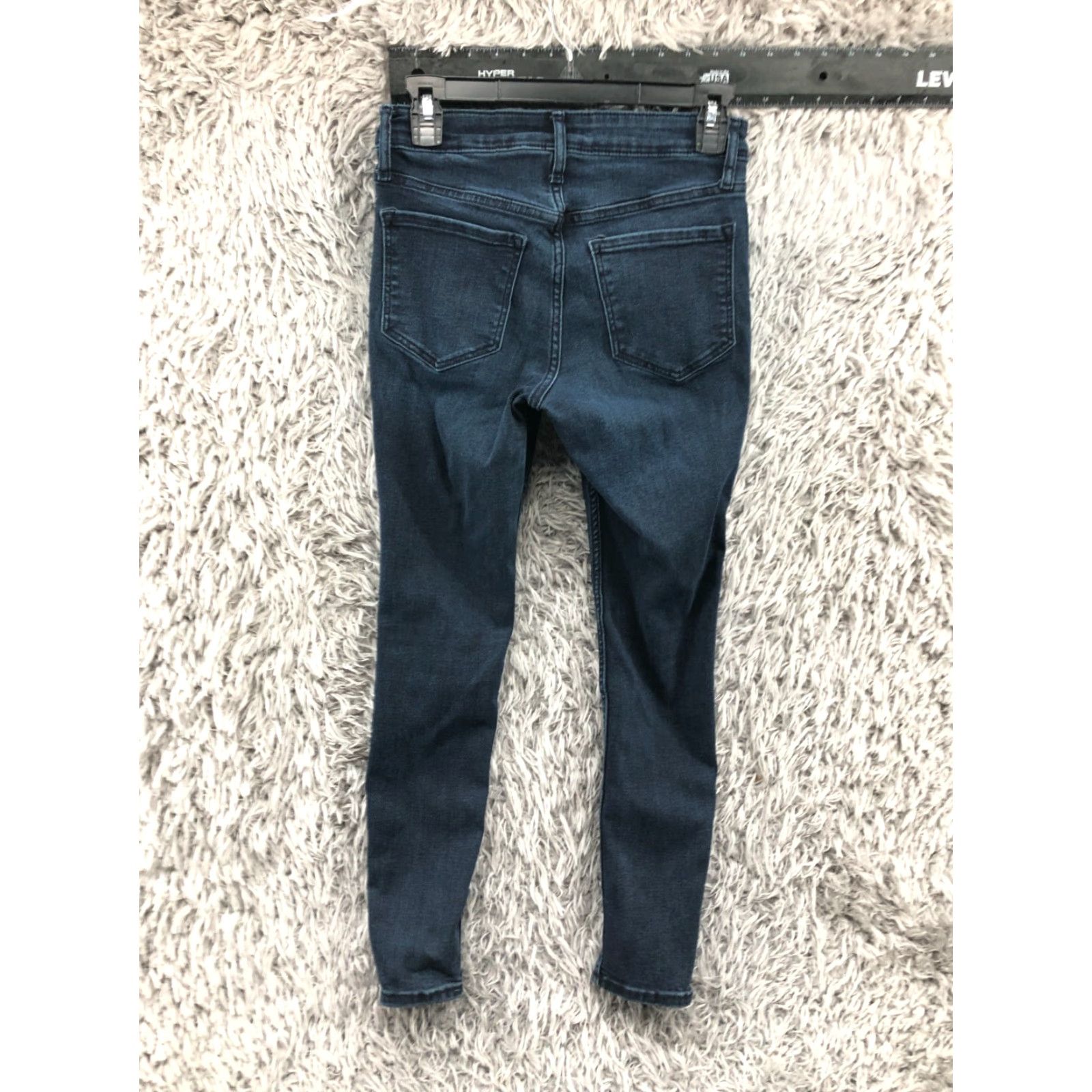 Old Navy Old Navy Jeans Womens Petite High Rise Super Skinny Blue size 4 Dark Wash Denim 5-Pocket Modern Classic Jeans Womens Size 27" / US 4 / IT 40 - 5 Thumbnail