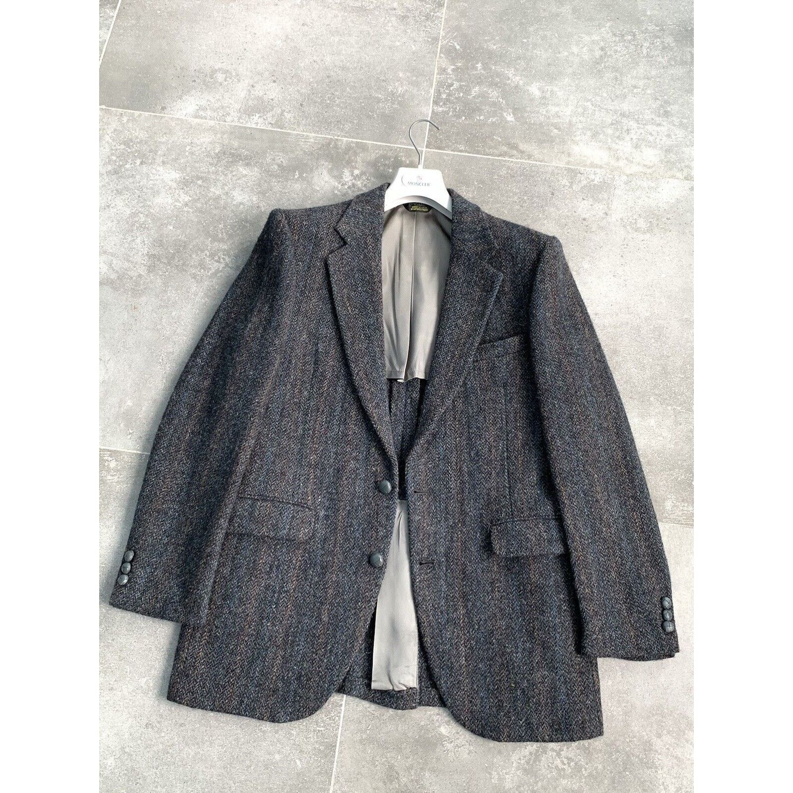 Harris Tweed × Vintage Men's HARRIS TWEED MADE IN USA Sport Blazer Jacket EU50 UK40 Size 50R - 1 Thumbnail
