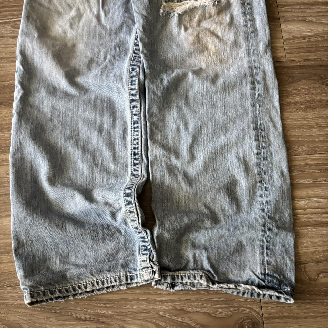 BKE Crazy Vintage Y2K/2000s Grunge Light Wash BKE Distressed Denim Jeans! 34x31 Size US 34 / EU 50 - 6 Thumbnail