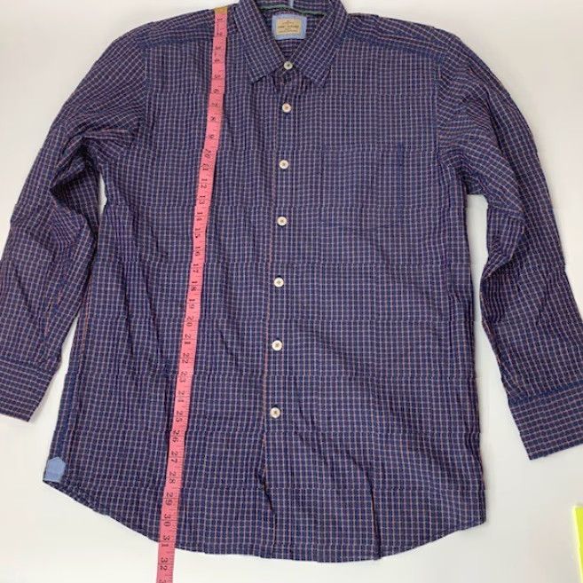 Tommy Bahama Tommy Bahama Checked Button Up Casual Shirt Mens Size L Blue Orange Size US L / EU 52-54 / 3 - 3 Thumbnail