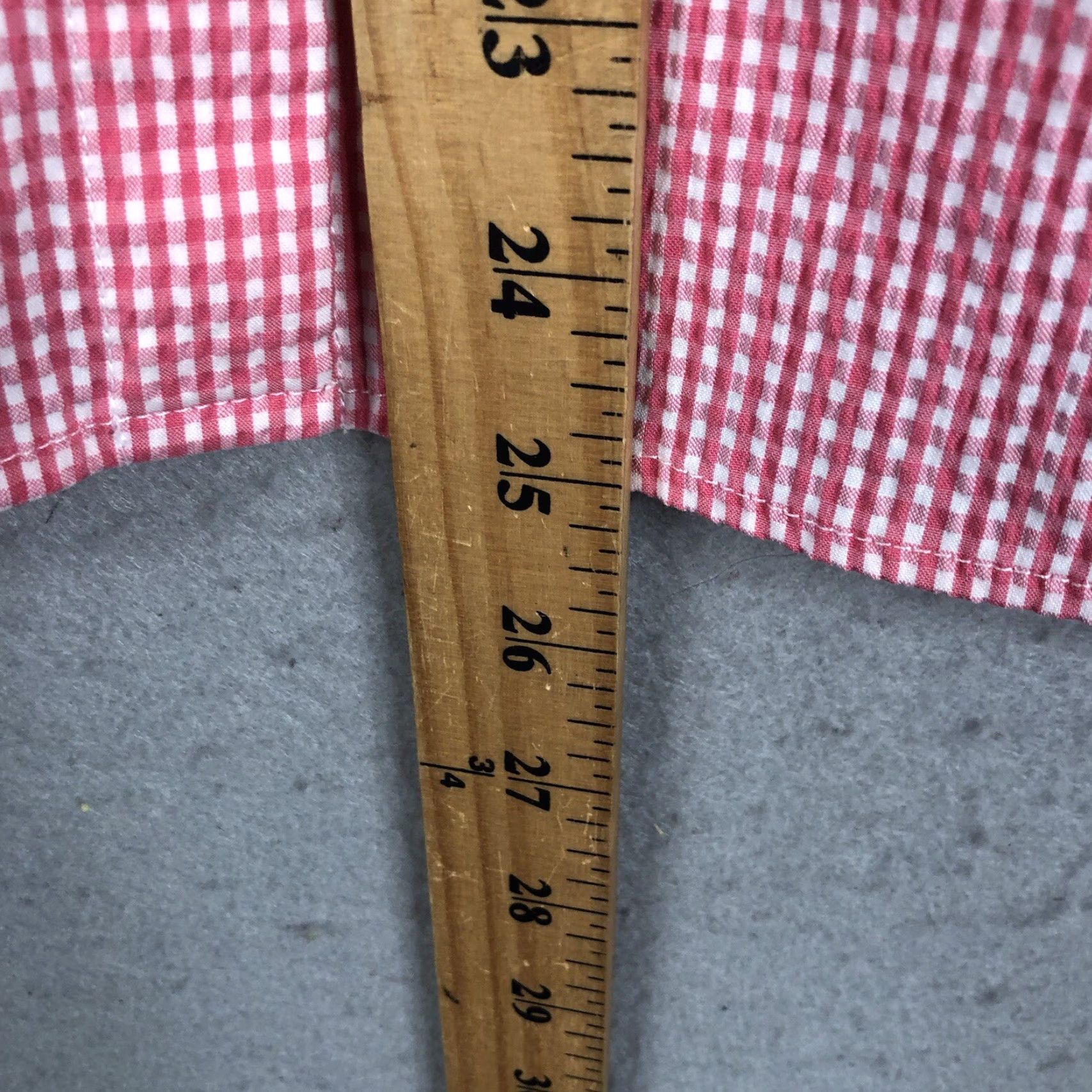 Vintage Nina McLemore Top Womens 12 Pink White Check Seersucker Stretch Preppy Classic Shirt Size XL / US 12-14 / IT 48-50 - 5 Thumbnail