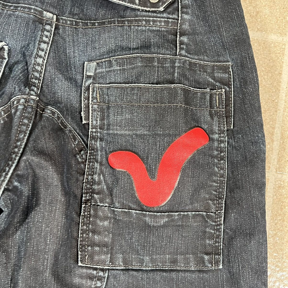 Voi Jeans Vtg VOI Jeans Y2K Denim Evisu Style Pockets Pants sz 28x31 Size US 28 / EU 44 - 3 Thumbnail