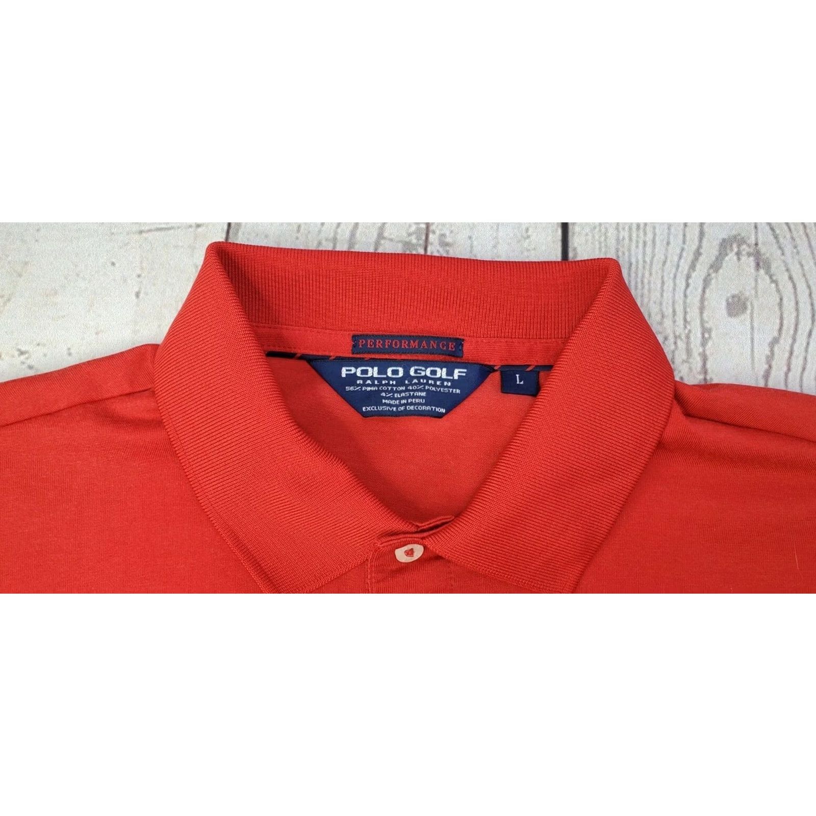 Polo Ralph Lauren Polo Ralph Lauren Golf Pima Performance Shirt Men L Red PGA 2014 Valhalla EUC Size US L / EU 52-54 / 3 - 6 Thumbnail