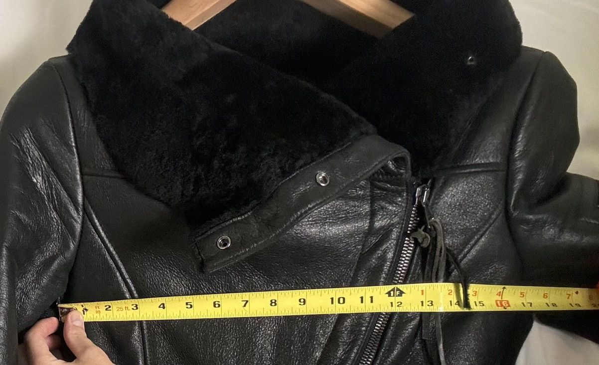 ASH Ash Black Leather Jacket w/ Shearling. Unisex Size 46 w/Tag Size S / US 4 / IT 40 - 16 Thumbnail
