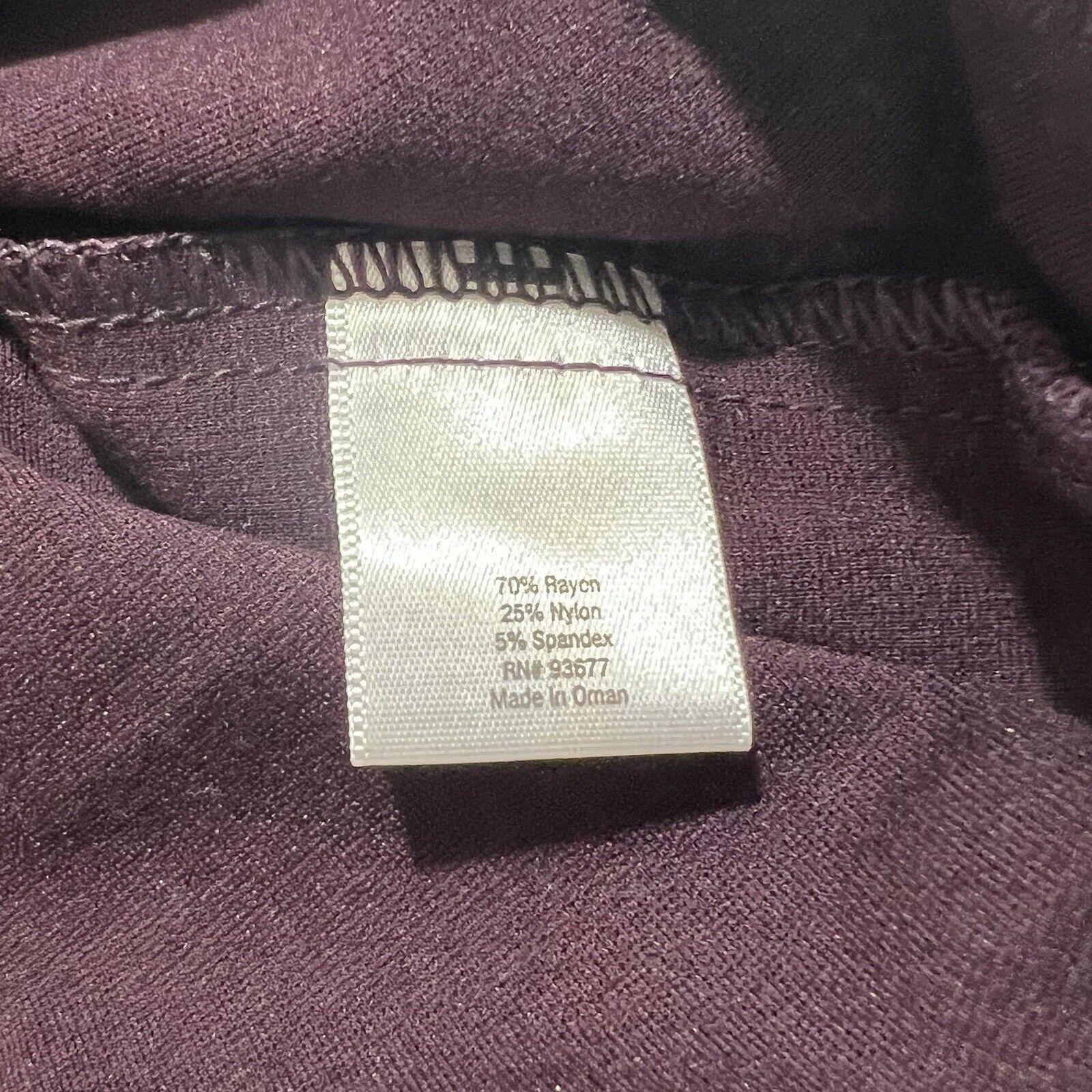 Ambrosi Studio a.n.a Large Pull On Flat Front Legging Capri Pants Burgundy Size 34" / US 12 / IT 48 - 5 Thumbnail