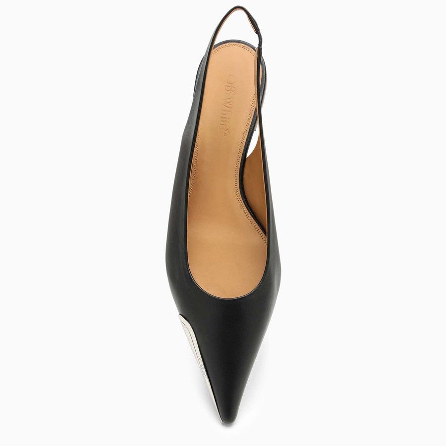 Off-White o1d2blof0924 Slingback With Metal Tip in Black Size US 6 / IT 36 - 3 Thumbnail