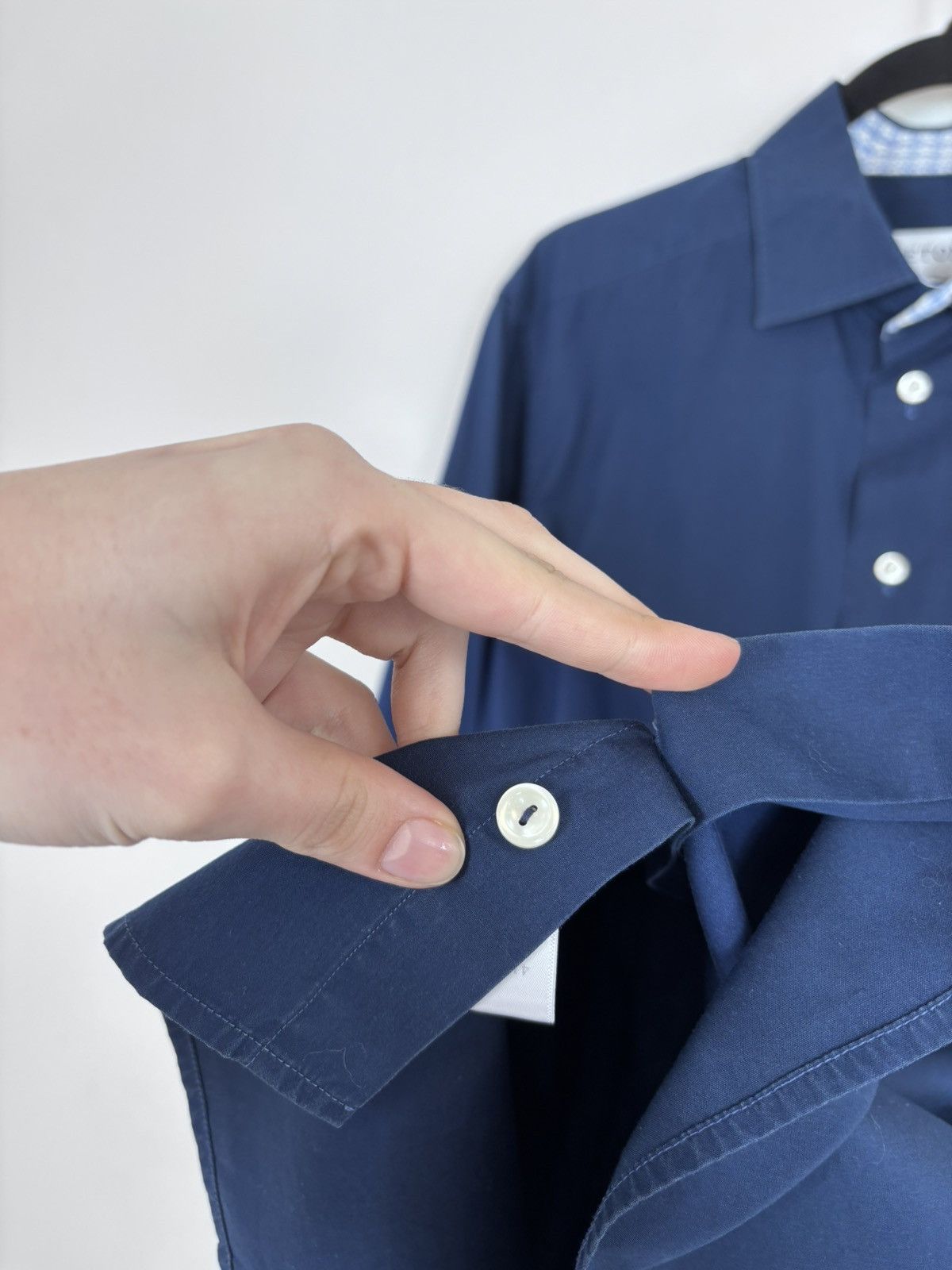 Eton Eton Men’s Slim Fit Blue Button Up Long Sleeve Dress Shirt Size US L / EU 52-54 / 3 - 8 Thumbnail