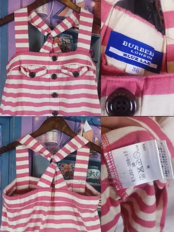 Burberry Burberry Pink Striped Cotton Summer Dress. Size M / US 6-8 / IT 42-44 - 2 Thumbnail
