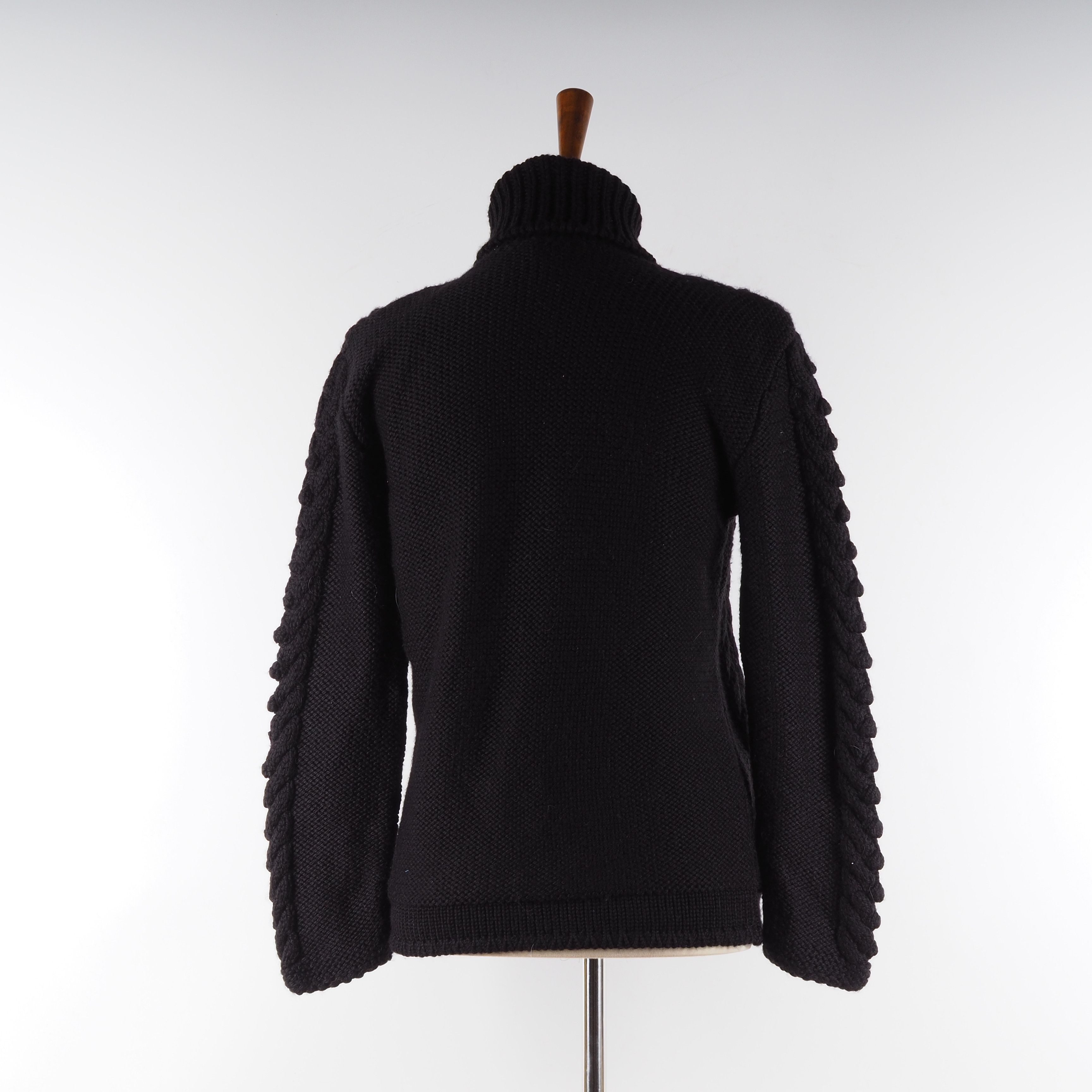 Blumarine Blumarine Vintage Black Knit Turtleneck Pullover Sweater Size L / US 10 / IT 46 - 4 Thumbnail