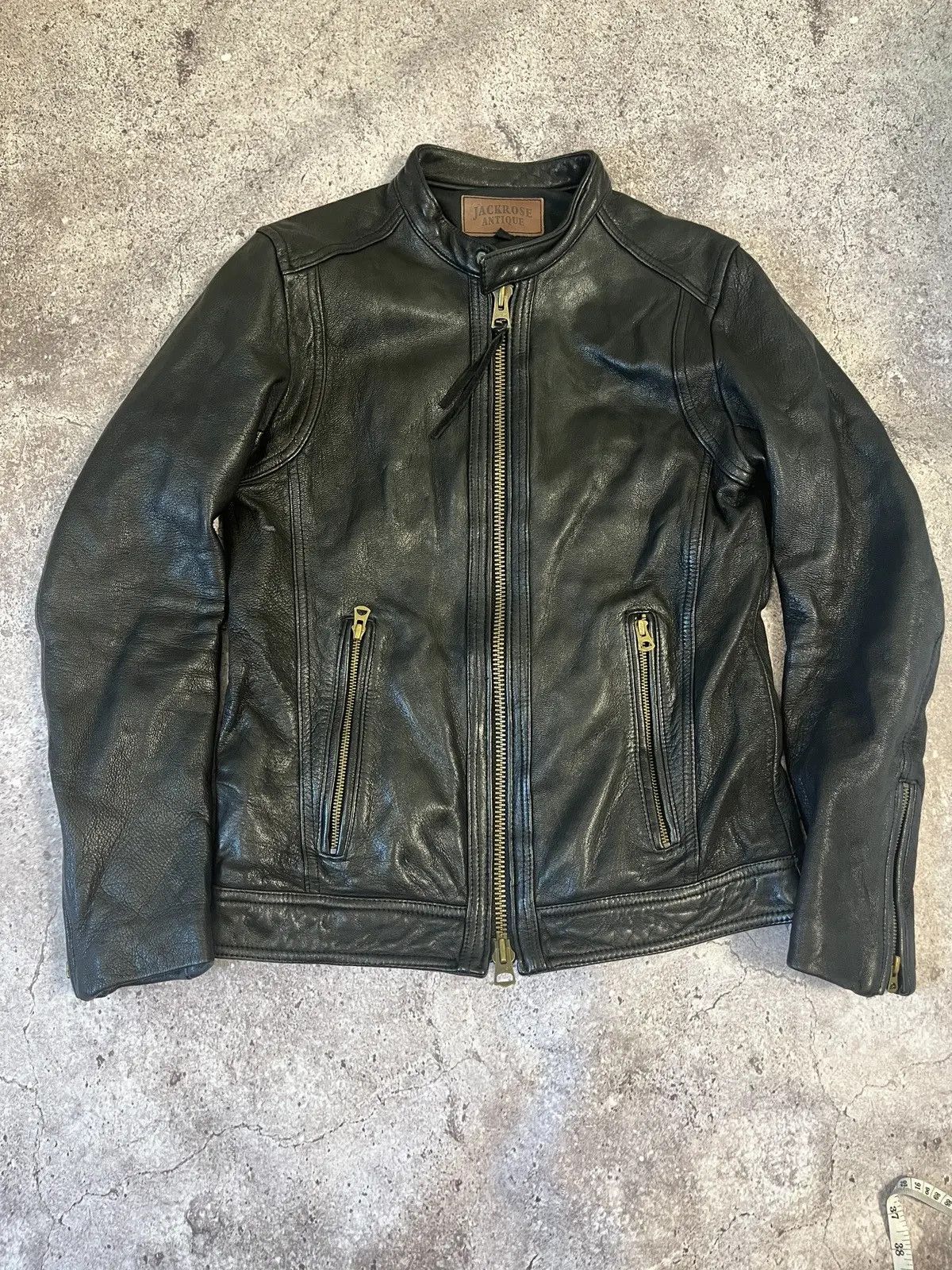 JACKROSE Jack Rose Rare Vintage Leather Jacket Size US S / EU 44-46 / 1 - 1 Thumbnail