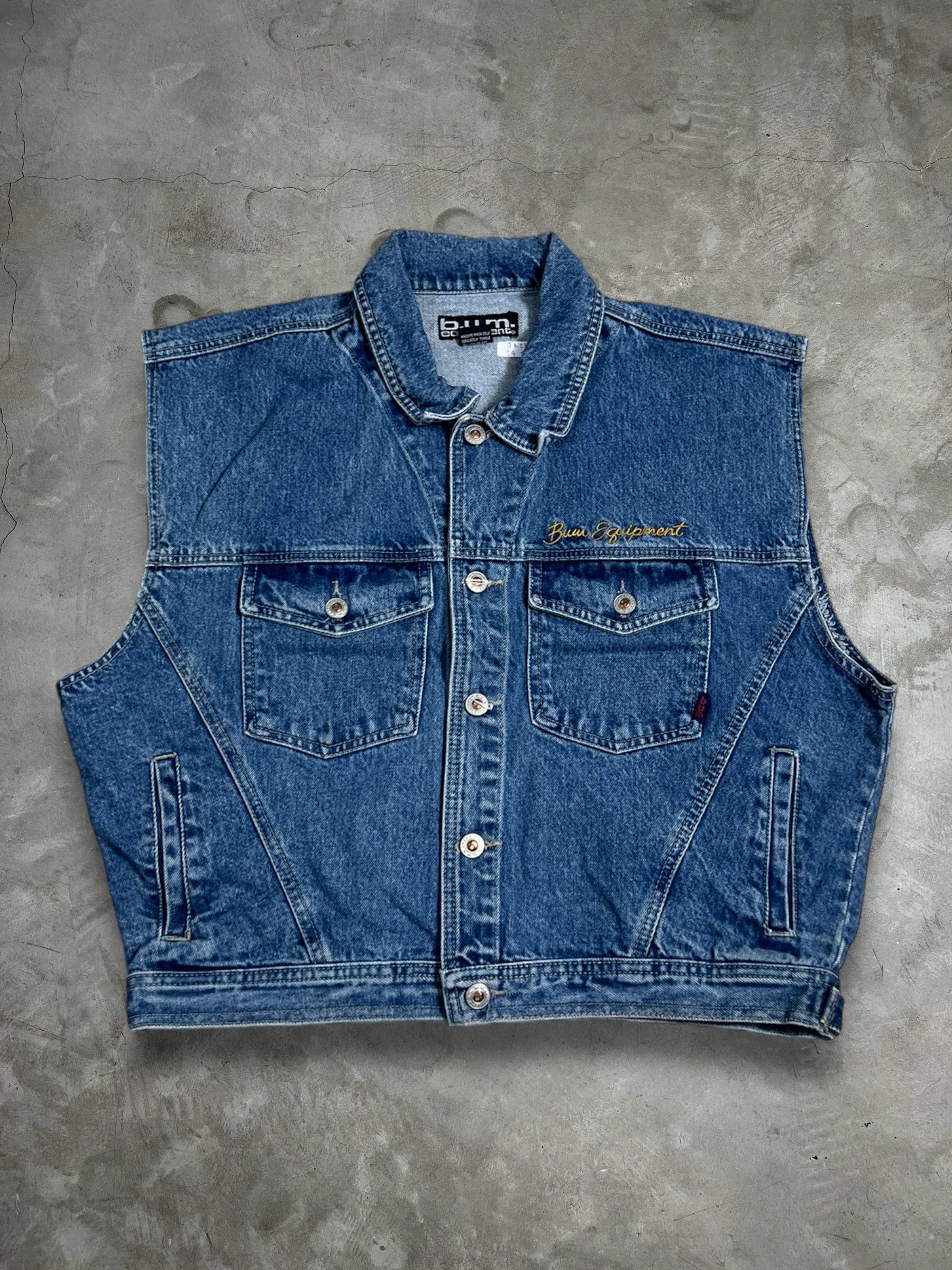 B.U.M Equipment Vintage B.U.M. Equipment Sleeveless Denim Jacket (XL) JK255 Size US XL / EU 56 / 4 - 5 Thumbnail
