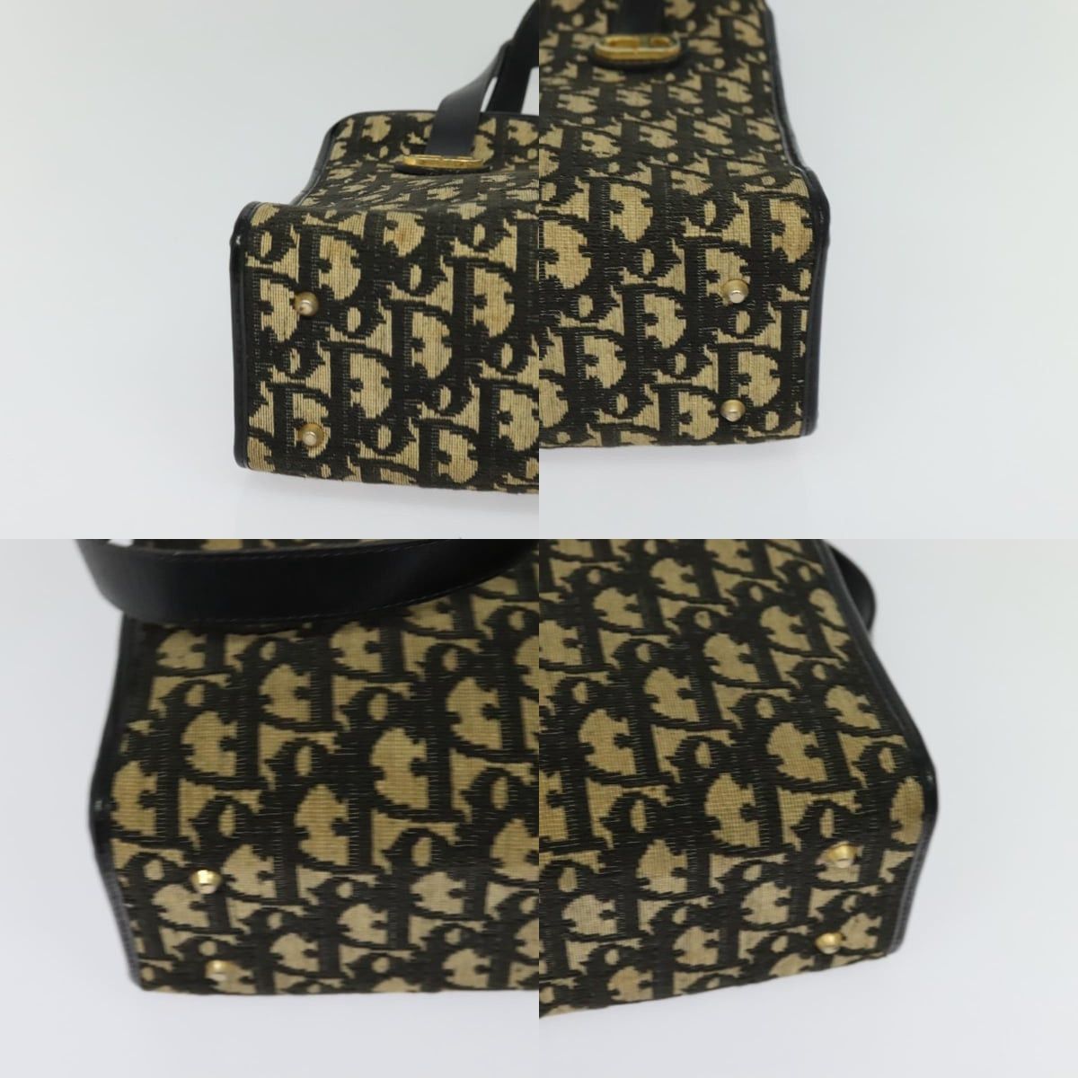 Dior DIOR Trotter Canvas Shoulder Bag Black Gold Size ONE SIZE - 10 Thumbnail