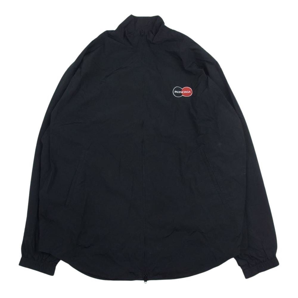 image of Balenciaga Mastercard Credit Card Logo Windbreaker Jacket in Black, Men's (Size Small)