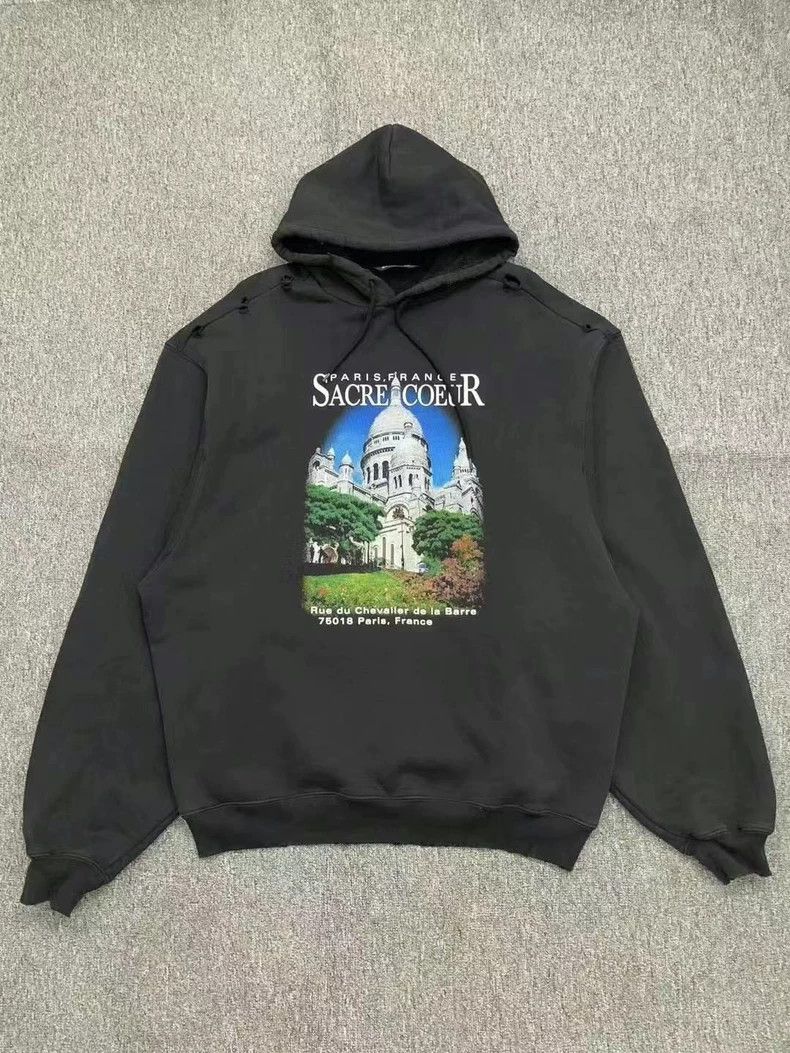 Balenciaga Balenciaga Black Architectural Hoodie Size US XS / EU 42 / 0 - 1 Thumbnail