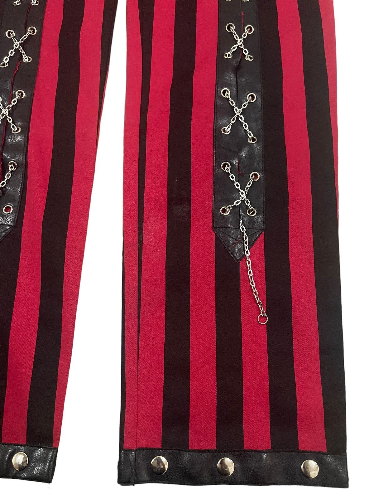 Seditionaries Vintage Japanese Brand Punk Stripe Bondage Style Pants Size US 31 - 6 Thumbnail