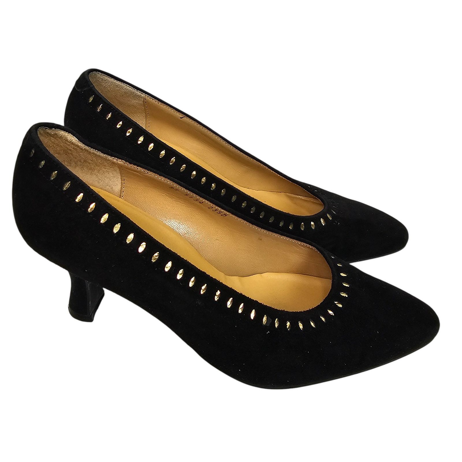 Balenciaga Balenciaga Womens Black Suede Heels Closed Toe Pumps Size 5 Size US 5 / IT 35 - 1 Thumbnail